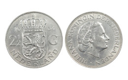 PAESI BASSI !!! 2,5 GULDEN 1964 IN ARGENTO KM# 185 - 1948-1980 : Juliana