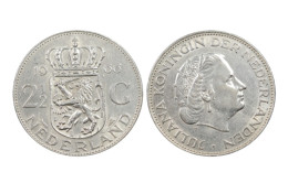 PAESI BASSI !!! 2,5 GULDEN 1966 IN ARGENTO KM# 185 - 1948-1980 : Juliana