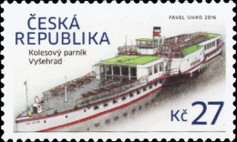 ** 877 Czech Republic  Vysehrad Paddle Steamer 2016 - Unused Stamps