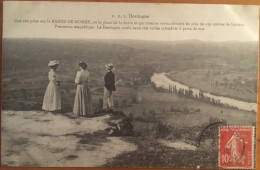 Cpa 24 Dordogne, Une Vue Prise Sur La Barre De Domme, Animée, écrite En 1909, Dos Divisé - Domme