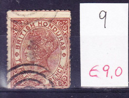 HONDURAS, YT 9, Inscription Sur Verso Obl,   (8B951-1) - Brits-Honduras (...-1970)