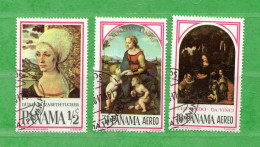 Panama °- 1967 -  Tableau De Durer-Da Vinci . Yvert. 426 + PA. 386/87 Gommé Oblitéré. - Tableaux