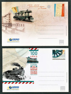 2009 Argentina MNH - 2 Cards Entero Postal - Tranvia Tramway Transvie Train Tram Railway Locomotive Stationery Entier - Entiers Postaux