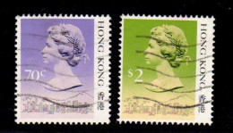 Hong Kong 1987/89 - N° 503 Et 570 (oblitérés) Reine Elisabeth II -  Frais Du Site Déduits - Used Stamps