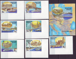 HUNGARY - BRIDGES DANUBES - NOVI SAD BUDAPEST BRATISLAVA WIENA - **MNH - 1985 - Variétés Et Curiosités