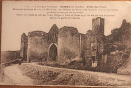 Cpa, 24 , éd P.D.S - La Dordogne Pittoresque , Domme En Sarladais Porte Des Tours, Animée, Non écrite - Domme