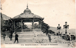 MONACO -- MONTE CARLO -- CPA -- Kiosque Et Terrasses - Las Terrazas