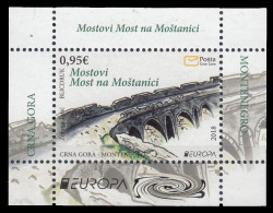 SALE!!! Montenegro 2018 EUROPA CEPT BRIDGES Souvenir Sheet MNH ** - 2018