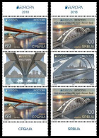 SALE!!! Serbia Serbie Serbien 2018 EUROPA CEPT BRIDGES 2 Vertical Gutter-pairs MNH ** - 2018