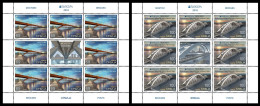 SALE!!! Serbia Serbie Serbien 2018 EUROPA CEPT BRIDGES 2 Sheetlets Of 8 Stamps + 1 Vignette MNH ** - 2018