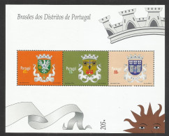 Portugal 1996 - Districts Arms - 47, 78, 80 S/S MNH - Blocs-feuillets