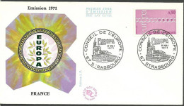 France 1971 Mi 1749 FDC  (FDC LZE1 FRN1749) - 1971