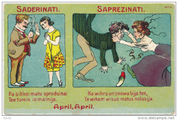 April's Fool Latvian Postcard - Lettonie