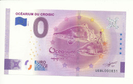 Billet Touristique 0 Euro - OCÉARIUM DU CROISIC - UEBL - 2022-2 - N° 831 - Billet épuisé - Autres & Non Classés