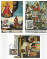 Liechtenstein 2001: Ex-Voto (Chapelle Dux & St.Georg) Zu 1214-1216 Mi 1271-1273 Yv 1212-1214 Auf MK-Set 195 (CHF 8.00) - Madonnas