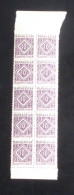 MADAGASCAR - 1947 - Taxe TT N°YT. 31 - 10c Lilas - Bloc De 10 Bord De Feuille - Neuf Luxe** / MNH - Strafport