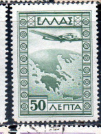 GREECE GRECIA ELLAS 1933 AIR POST MAIL AIRMAIL AIRPLANE OVER MAP OF GREECE 50l MH - Neufs