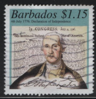 Barbados 2001 Used Sc 1012 $1.15 Washington, Declaration Of Independence - Barbados (1966-...)