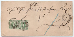 THURN UND TAXIS - GROSS GERAU / 1860 Mi # 20 PAAR AUF FALTBRIEF (ref 8025) - Lettres & Documents