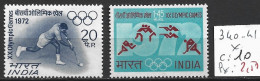 INDE 340-41 * Côte 10 € - Unused Stamps