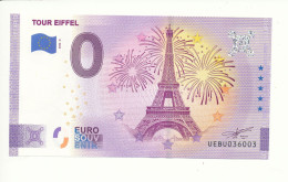 Billet Touristique 0 Euro - TOUR EIFFEL - UEBU - 2022-6 - N° 36003 - Autres & Non Classés