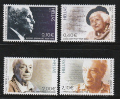 Greece 2014 Contemporary Greek Writers - Poets - Nobelists Set MNH - Unused Stamps