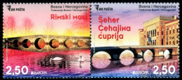 SALE!!! Bosnia Hercegovina Herzegovina Bosnien Sarajevo 2018 EUROPA CEPT BRIDGES 2 Stamps Se-tenant MNH ** - 2018