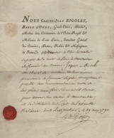 Rigoley D'Ogny - Intendant General Des Postes Relais Messageries - 1790 - Ordonnance Aux Maitres De Postes - Montauban - 1701-1800: Précurseurs XVIII