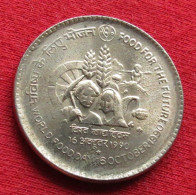 India 1 Rupee 1990 H KM# 88.1 FAO F.a.o. Lt 704 Reeded Edge *VT Hyderabad Mint Inde Indien Indies Indie - Inde