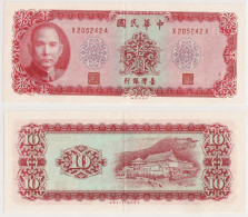 Taiwan 10 Yuan Dollars X 205242 A Tchang Kaï-chek_Dr Sun Yat-sen 1975+/-_(TB) - Taiwan