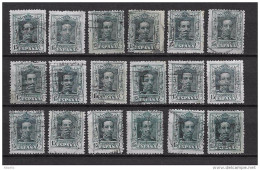 LOTE 2238 E  /// ESPAÑA  1922 (Nº 2 ) EDIFIL Nº: 315 ALFONSO XIII TIPO VAQUER - ESTUDIO DE COLOR, MATASELLOS, DENTADO - Used Stamps