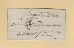 Postes Corps Legislatif - 1807 - Lettre Signee Jérôme Reynaud De Bologne De Lascours évoquant L'Empire - 1801-1848: Precursori XIX