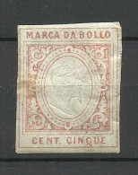 ITALIA ITALY 1863 Fiscaux Fiscal Tax Marca Da Bollo Dimension (*) Steuermarke King König Victor Emmanuel II - Fiscales