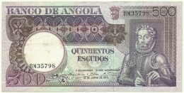 Angola - 500 Escudos - 10.6.1973 - Pick: 107 - Serie BM - Luiz De Camões - PORTUGAL - Angola