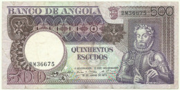 Angola - 500 Escudos - 10.6.1973 - Pick: 107 - Serie BM - Luiz De Camões - PORTUGAL - Angola