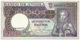 Angola - 500 Escudos - 10.6.1973 - Pick: 107 - Serie BM - Luiz De Camões - PORTUGAL - Angola