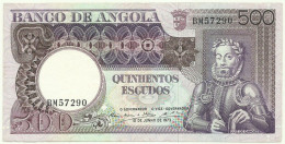 Angola - 500 Escudos - 10.6.1973 - Pick: 107 - Serie BM - Luiz De Camões - PORTUGAL - Angola