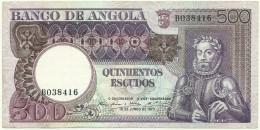 Angola - 500 Escudos - 10.6.1973 - Pick: 107 - Serie BO - Luiz De Camões - PORTUGAL - Angola