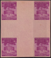 1942-455 CUBA 1942 10c DEMOCRATIA IMPERFORATED CENTER OF SHEET FRATERNITY TREE PARK.  - Neufs