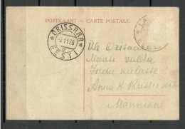 ESTLAND Estonia 1920 O ORISSAAR Orissaare & Laimjala On Domestic Post Card Stamp Missing/Marke Fehlt NB! Folded! - Estonie