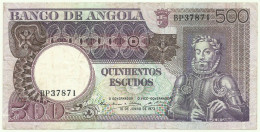 Angola - 500 Escudos - 10.6.1973 - Pick: 107 - Serie BP - Luiz De Camões - PORTUGAL - Angola