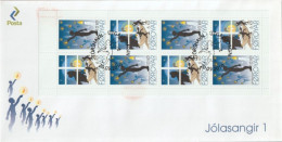 Faroe Islands FDC Mi MH 34 Mi 710-711 Booklet Christmas Carol 1 2010 - Färöer Inseln