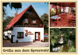 73732419 Burg Spreewald Pension Willischza Gastraum Kahnfahrt Wasserstrasse Burg - Burg (Spreewald)
