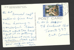 Jamaica 1969 PPC Postcard Of Ocho Rios Gardens To Canada  5c Christmas Franking - Jamaica (1962-...)