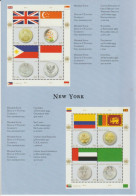 United Nations Folder For Flags And Coins 2008 With Blocks ** And Mounts - New York/Geneva/Vienna Joint Issues