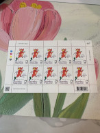 Thailand Stamp Sheet Zodiac 2015 Ox 10 Copies - Thaïlande