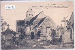 BROUSSY-LE-PETIT- L EGLISE DEVASTEE PAR LE BOMBARDEMENT - DANS LE CIMETIERE - Sonstige & Ohne Zuordnung