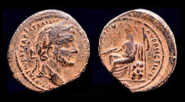 Cyrrhestica Cyrrhus Antoninus Pius AE25 Zeus Kataibates Seated Left - Province