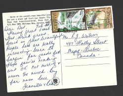 Jamaica 1972 PPC Postcard Of Hotel Intercontinental To Canada 15c & 7c 1972 Definitives Franking - Jamaica (1962-...)