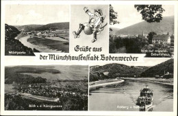 41306939 Bodenwerder Geburtshaus B V Muenchhausen Weserpartie Koenigszinne Eckbe - Bodenwerder